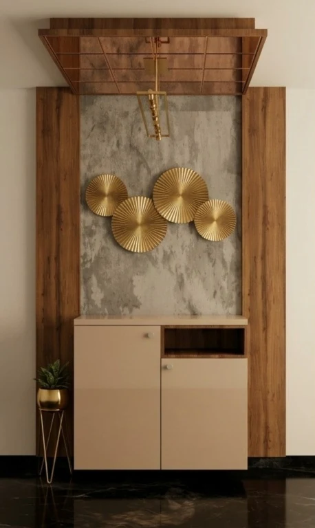 Foyer interior feature wall