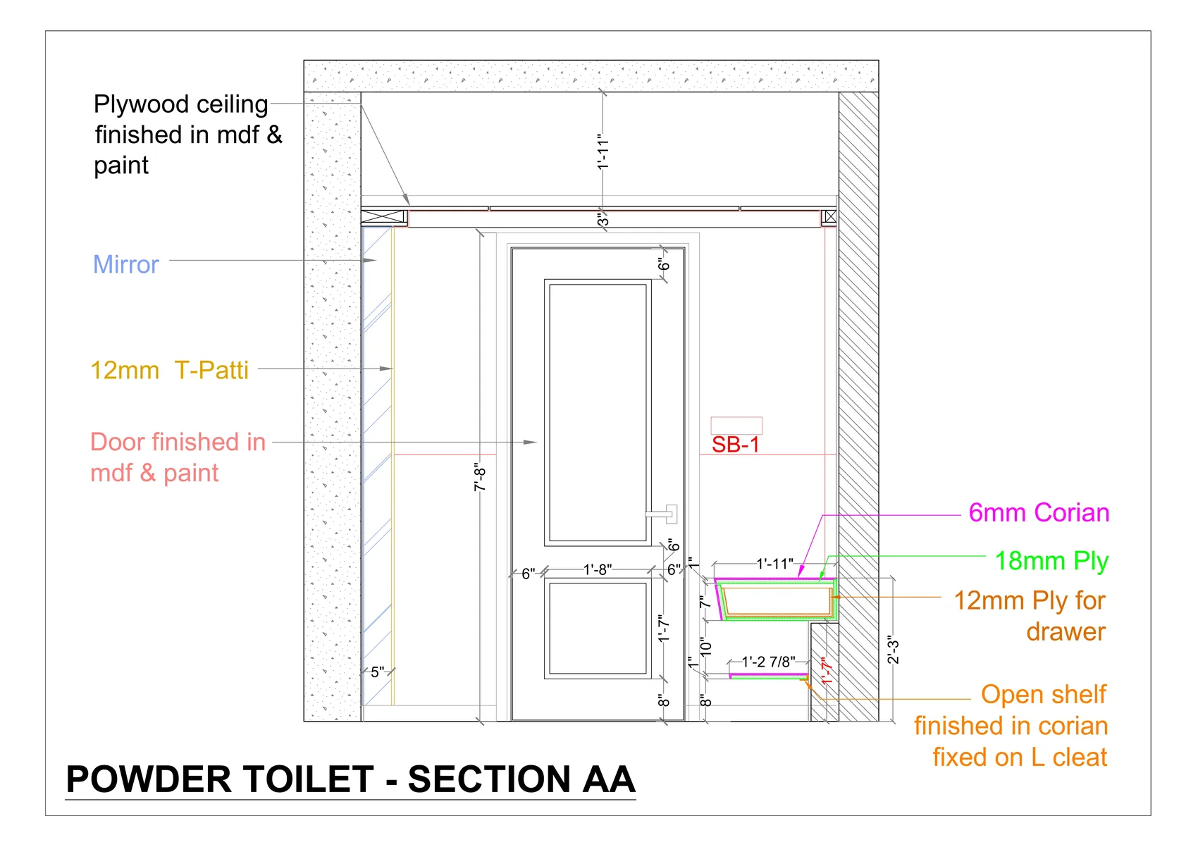 Powder Toilet — Section A