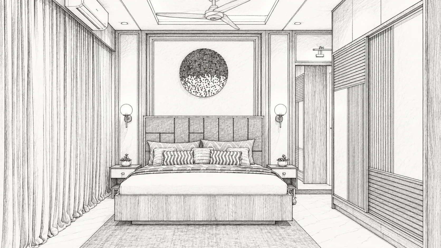 Master bedroom sketch
