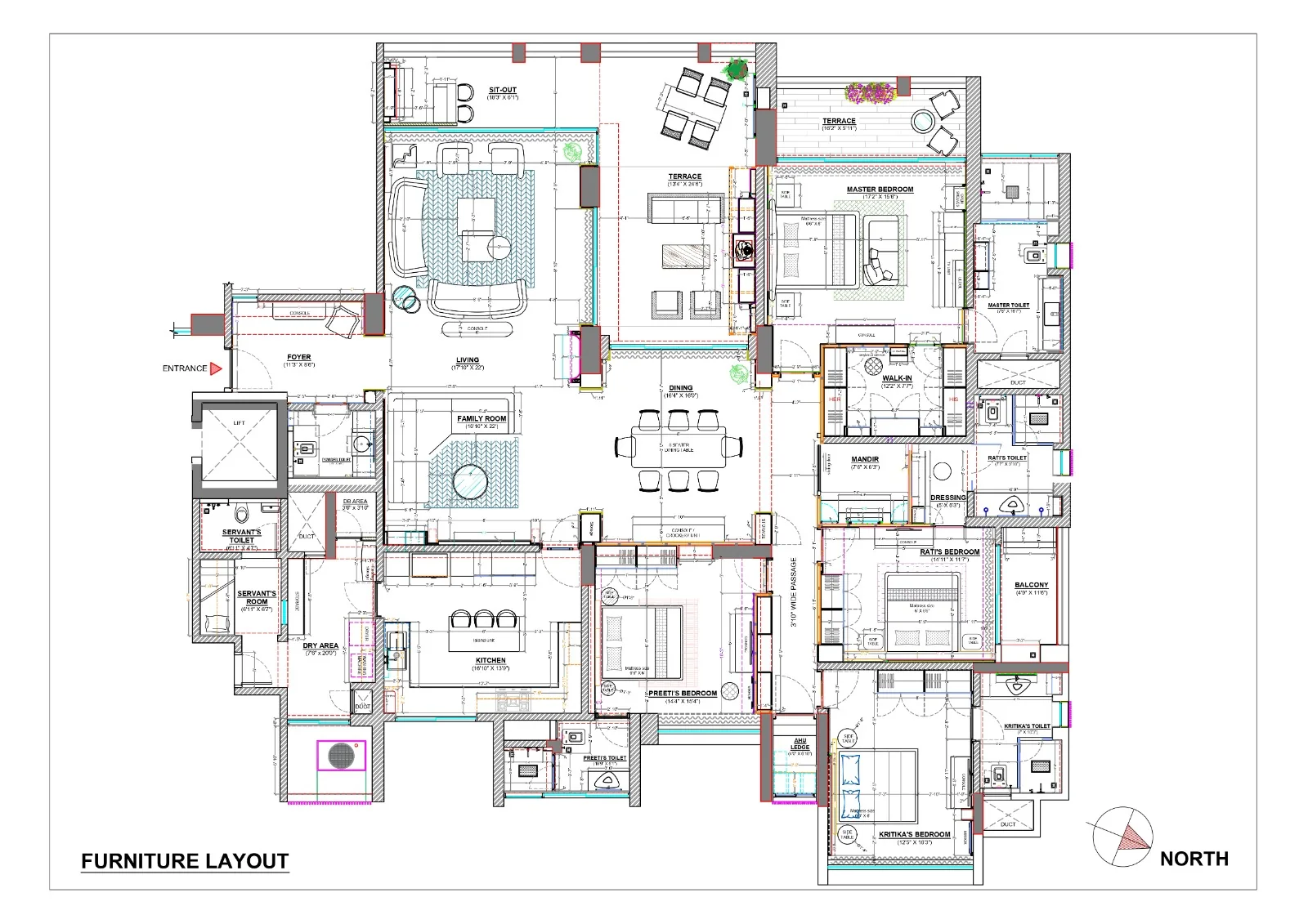 Furniture detailing drawing