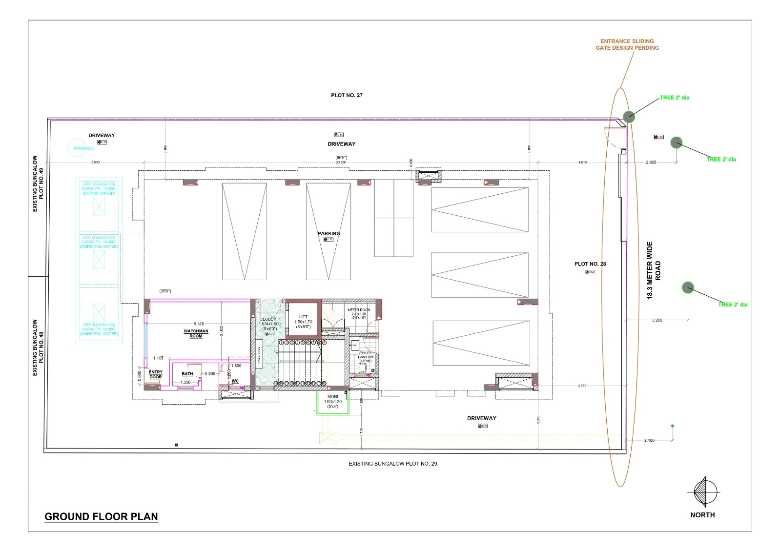 Space planning drawing