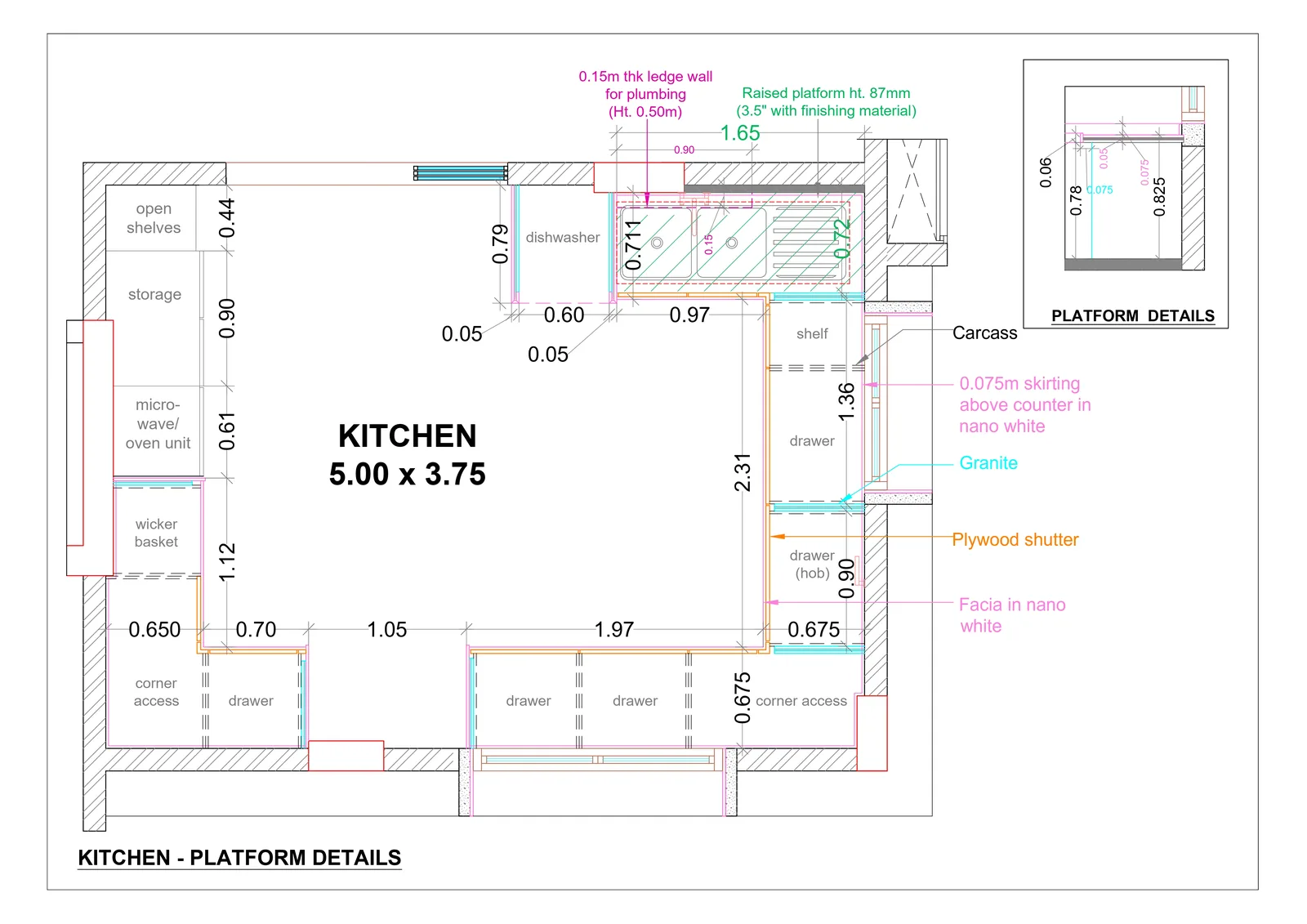 Kitchen platform details