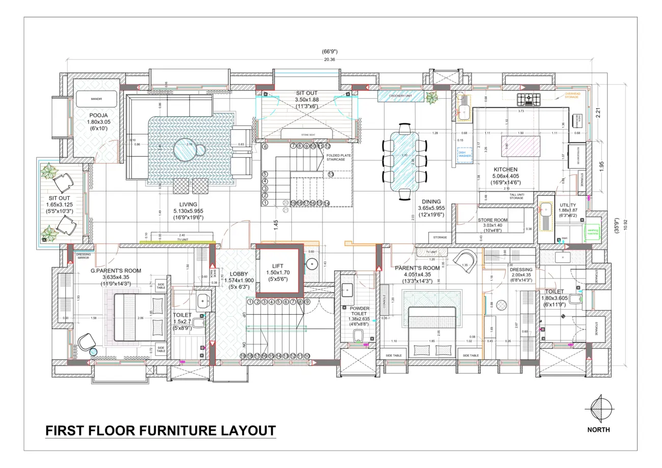 Furniture Layout — First Floor