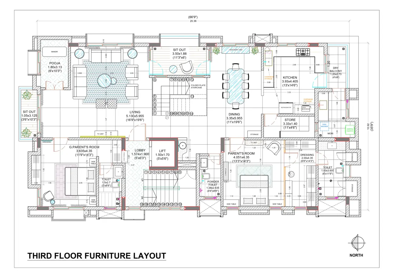 Furniture Layout — Third Floor