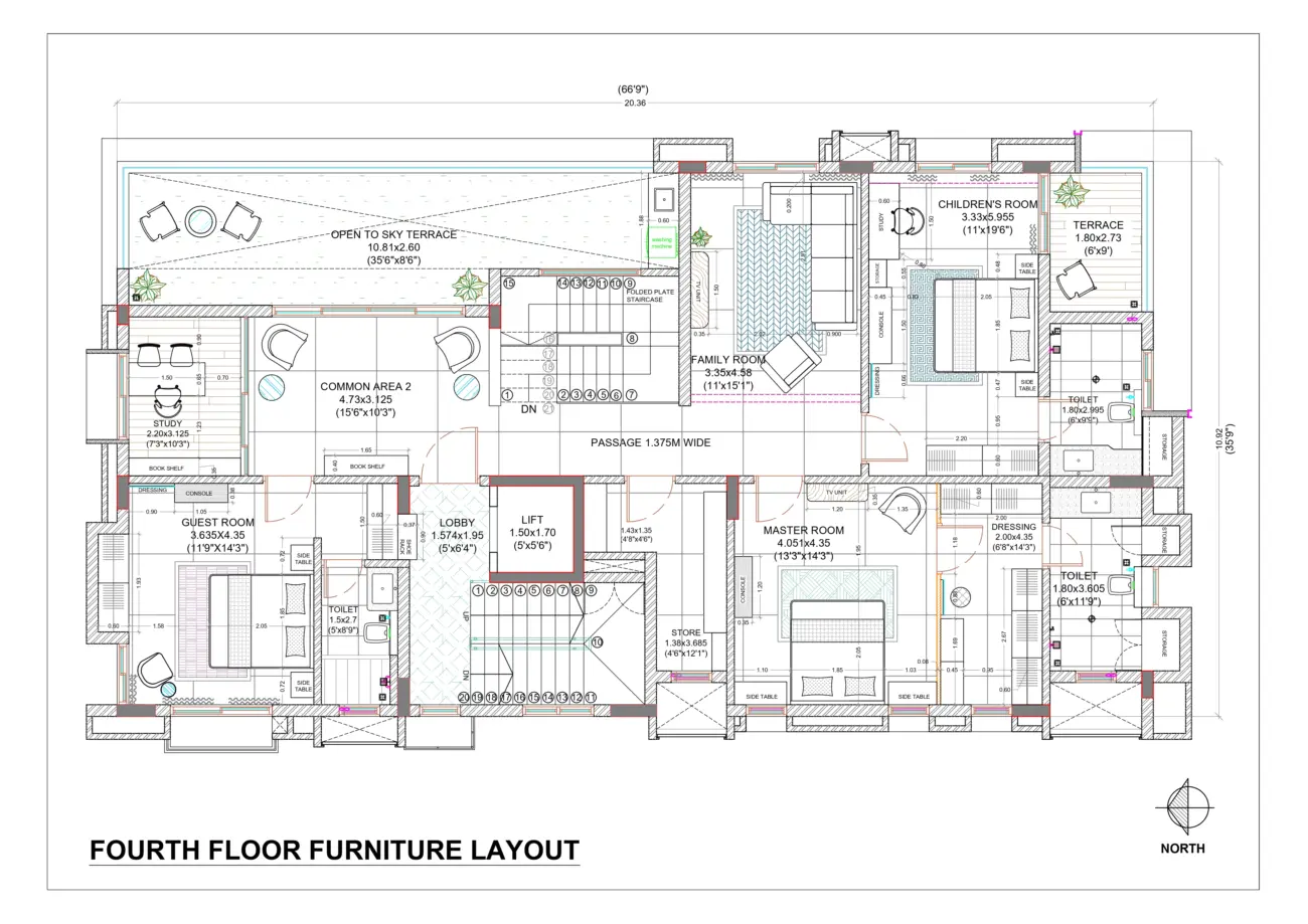 Furniture Layout — Fourth Floor